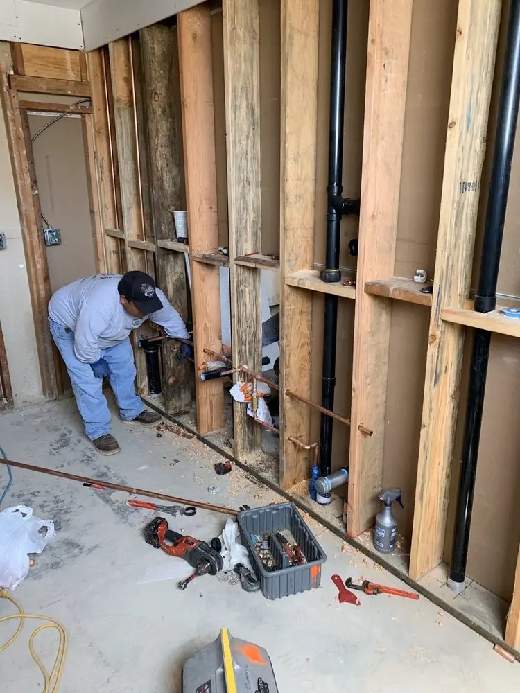 Commercial rough-in plumbing for Water Heater Replacement in West Woods